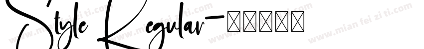 Style Regular字体转换